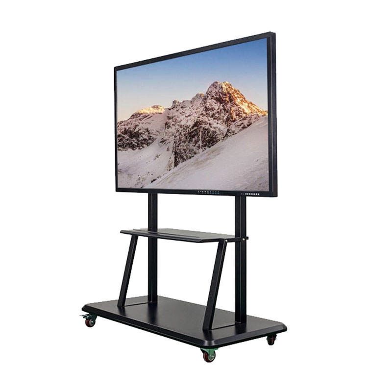 Interactief scherm met zwart bord voor lesvergadering